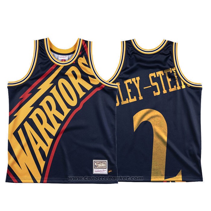 Maglia Golden State Warriors Willie Cauley Stein #2 Mitchell & Ness Big Face Blu